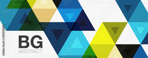 Mosaic triangle pattern abstract background for cover, banner, flyer and poster and other template