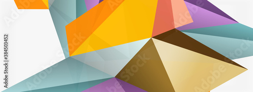 3d mosaic abstract backgrounds, low poly shape geometric design