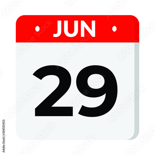 29 June calendar icon