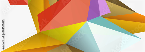 3d mosaic abstract backgrounds, low poly shape geometric design © antishock