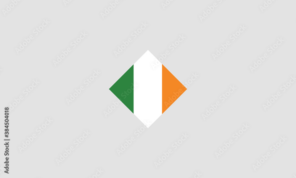 Ireland flag diamond vector illustration Ireland flag diamond vector illustration