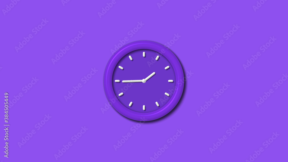 Purple color 12 hours 3d wall clock isolated on purple background,wall clock isolated Purple color 12 hours 3d wall clock isolated on purple background,wall clock isolated