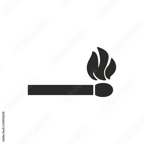 Burning match icon. Fire symbol modern, simple, vector, icon for website design, mobile app, ui. Vector Illustration