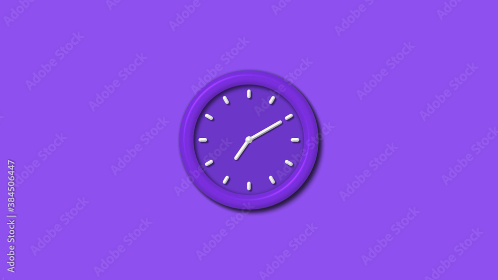 Purple color 12 hours 3d wall clock isolated on purple background,3d wall clock, Clock isolated Purple color 12 hours 3d wall clock isolated on purple background,3d wall clock, Clock isolated