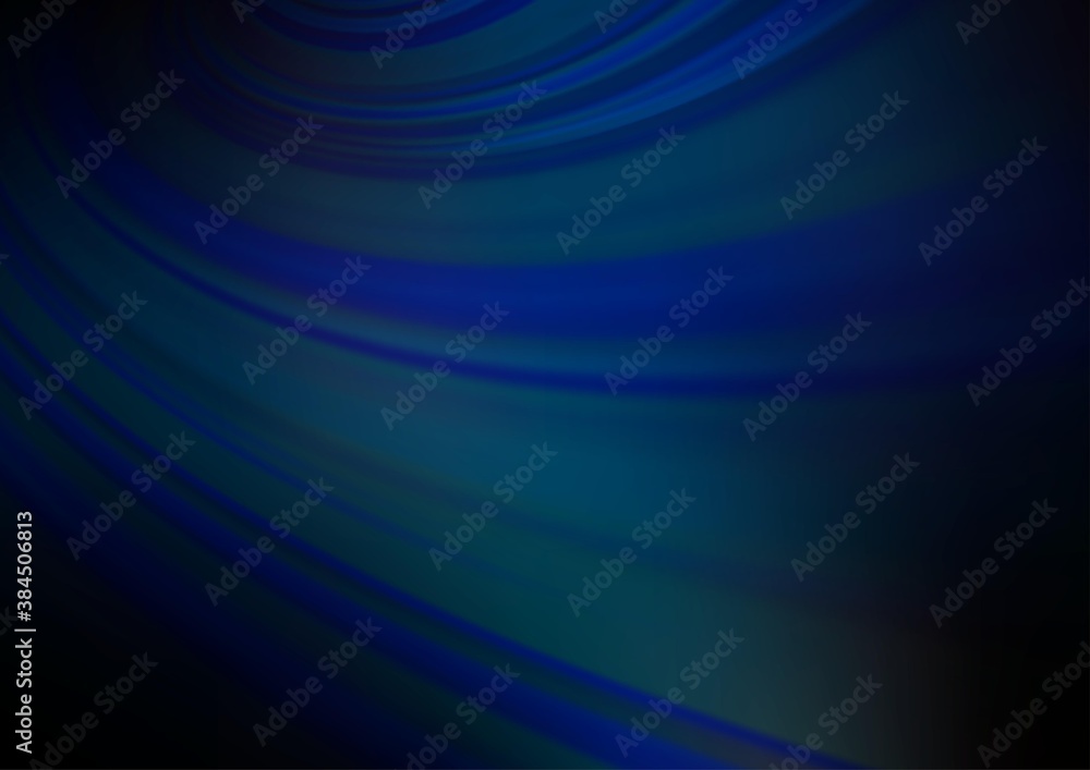 Dark BLUE vector blurred bright pattern.