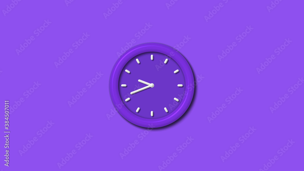 New purple color 3d wall clock isolated on purple background,3d wall clock New purple color 3d wall clock isolated on purple background,3d wall clock