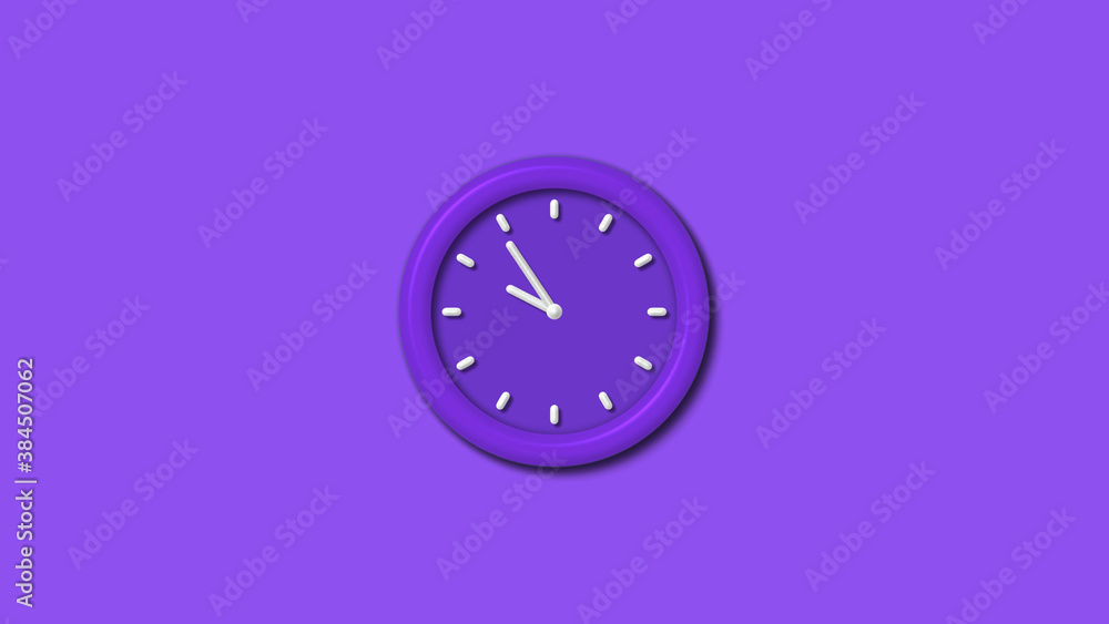 New purple color 3d wall clock isolated on purple background,3d wall clock New purple color 3d wall clock isolated on purple background,3d wall clock