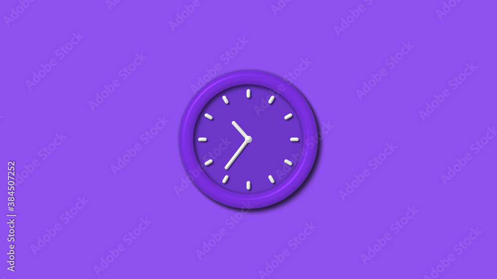 New purple color 3d wall clock isolated on purple background,3d wall clock New purple color 3d wall clock isolated on purple background,3d wall clock