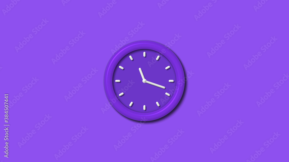 New purple color 3d wall clock isolated on purple background,3d wall clock New purple color 3d wall clock isolated on purple background,3d wall clock