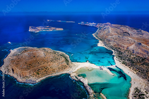 Balos Lagoon auf Kreta aus der Luft | Wunderschöne Balos Lagoon auf Kreta mit der Drohne