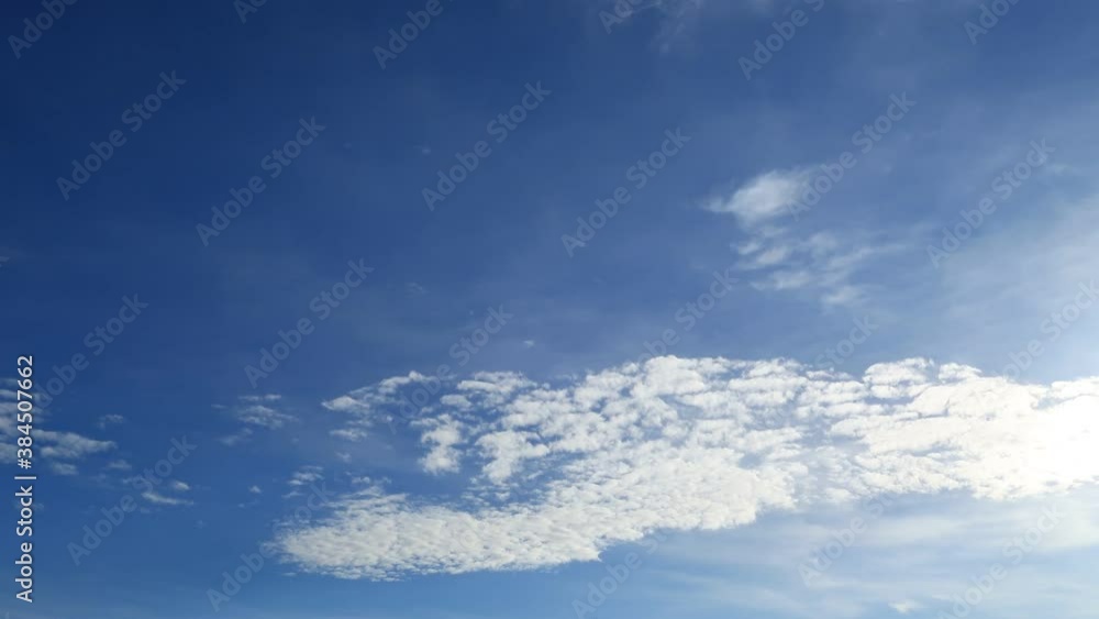 Sunny clear blue sky with clouds at tropical summer morning sunrise Sunny clear blue sky with clouds at tropical summer morning sunrise
