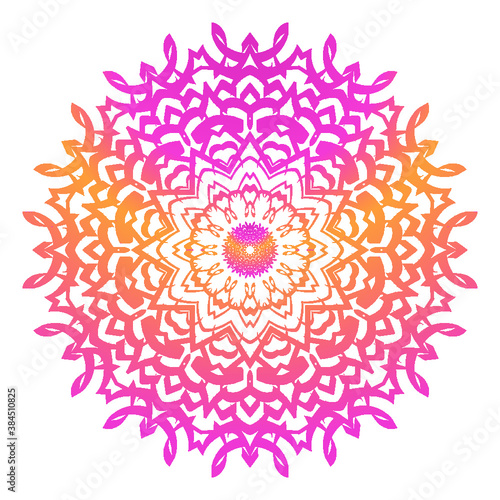 Flower Mandala Decorative Ornament Colorful Background Design Shape for style for Wedding card, book cover,print, poster, cover, brochure, flyer, banner 