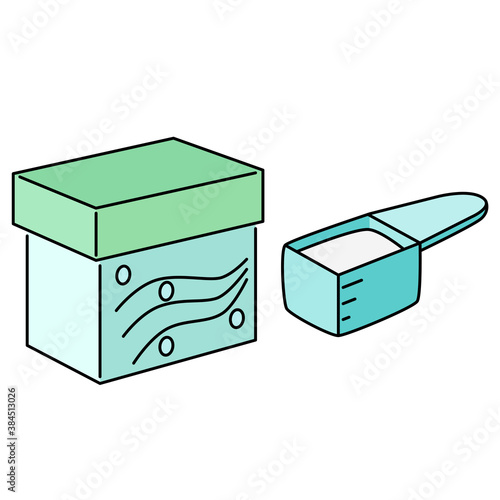 洗濯洗剤　洗剤　粉洗剤　イラスト　アイコン