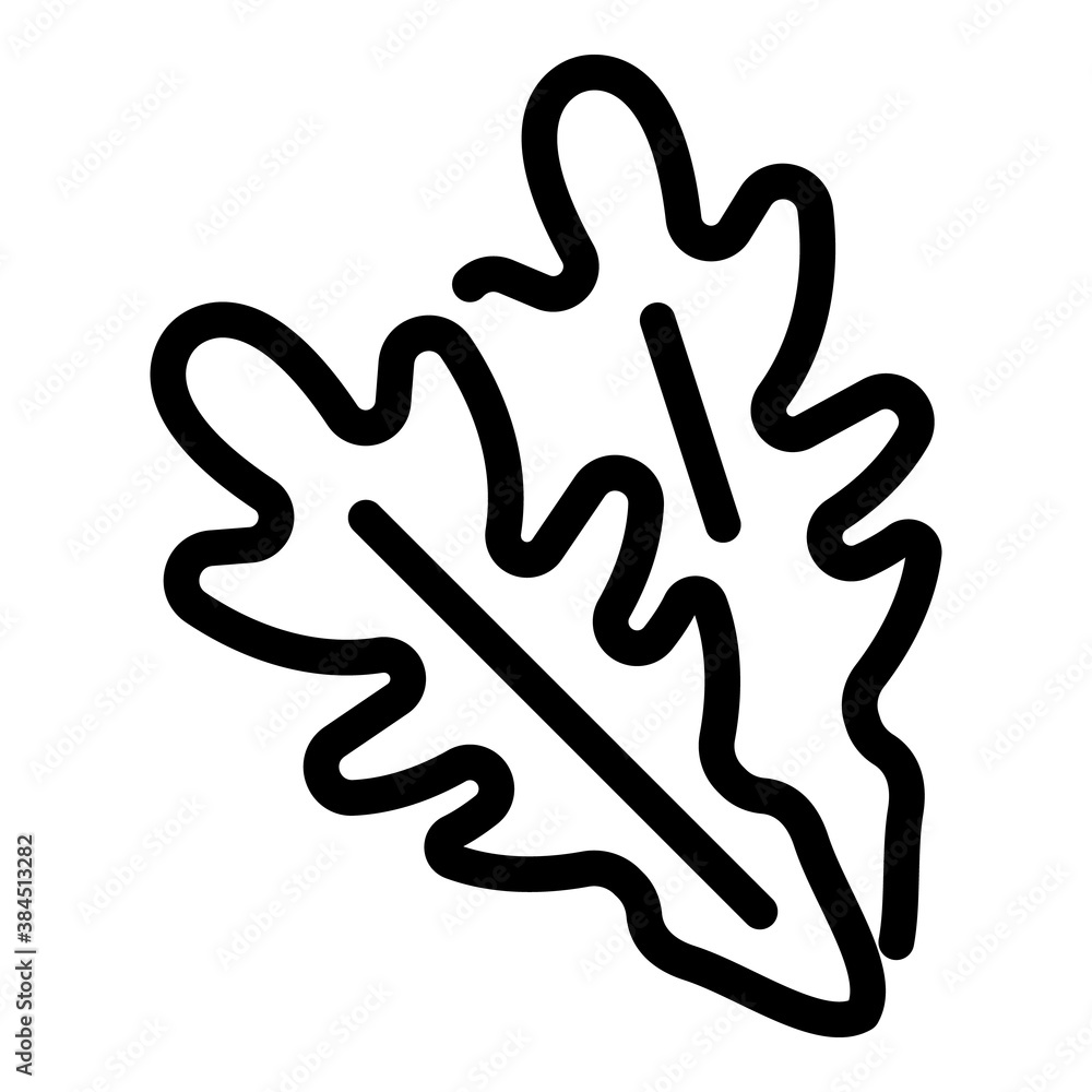 Botany arugula icon. Outline botany arugula vector icon for web design isolated on white background Botany arugula icon. Outline botany arugula vector icon for web design isolated on white background