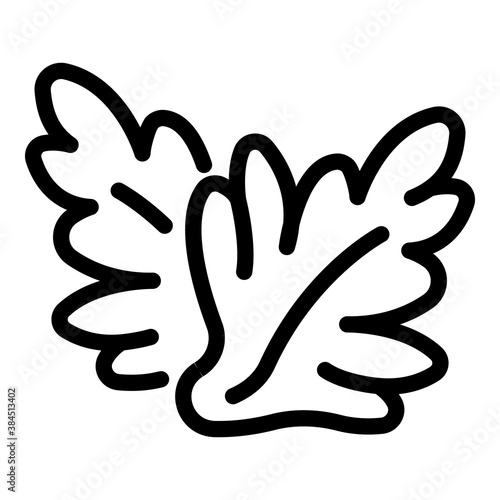 Cooking arugula icon. Outline cooking arugula vector icon for web design isolated on white background