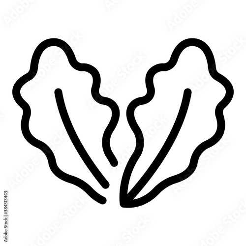 Diet arugula icon. Outline diet arugula vector icon for web design isolated on white background