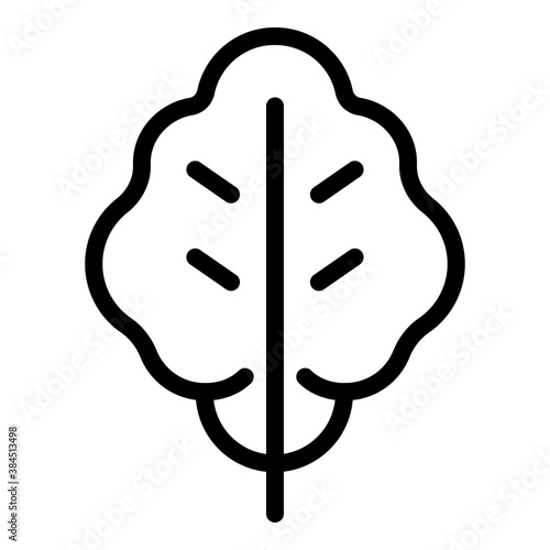 Appetizer arugula icon. Outline appetizer arugula vector icon for web design isolated on white background