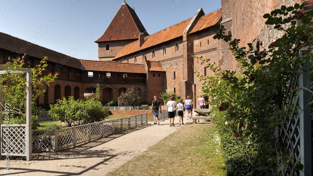 Castle of the Teutonic Order in Malbork. Southern Terrace - Rose Garden