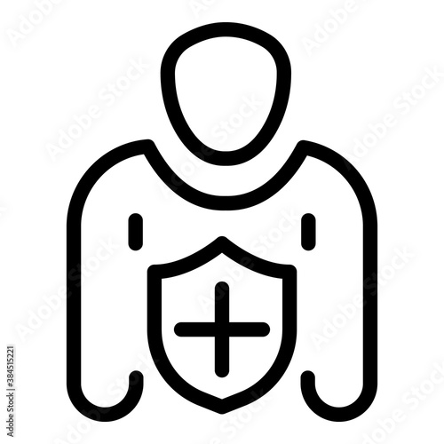 Probiotics bacteria icon. Outline probiotics bacteria vector icon for web design isolated on white background
