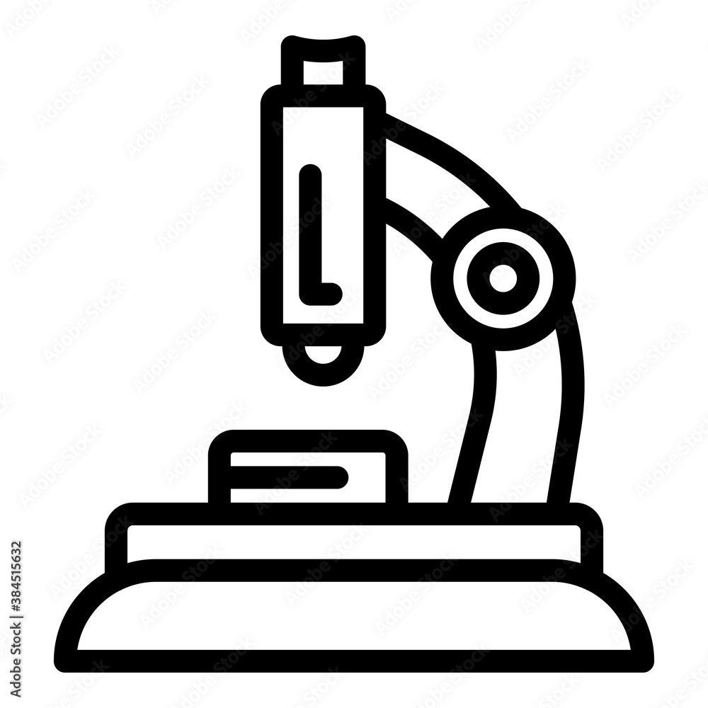 Fototapeta premium Microscope probiotics icon. Outline microscope probiotics vector icon for web design isolated on white background