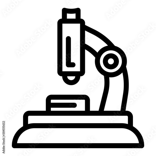 Microscope probiotics icon. Outline microscope probiotics vector icon for web design isolated on white background