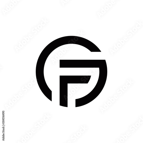 g f gf fg initial logo design vector graphic idea creative