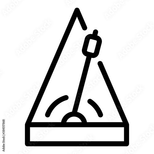 Stopwatch metronome icon. Outline stopwatch metronome vector icon for web design isolated on white background