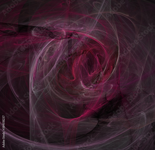 3D visualization and isolated abstract fractal on a black background. The abstract computer is generated by a fractal design. creative background