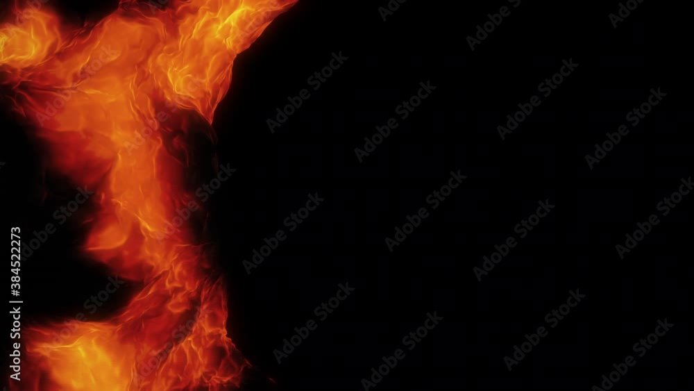 Abstract Fire Left Frame Column Loop With Matte