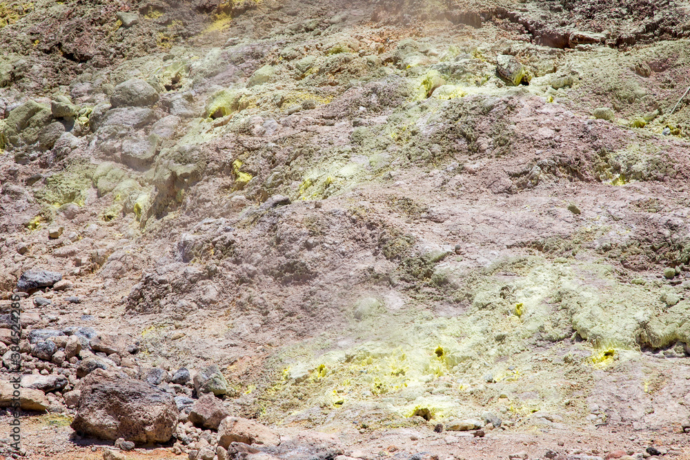 The Sulphur Banks in the Hawaii Volcanoes National Park on Big Island, Hawaii, USA.