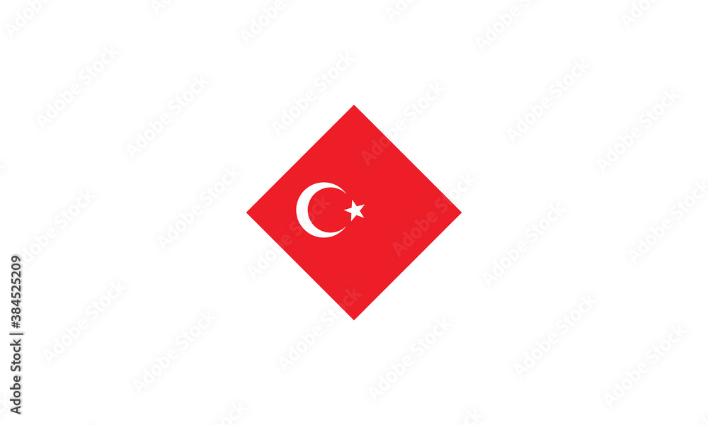 Turkey flag diamond vector illustration Turkey flag diamond vector illustration