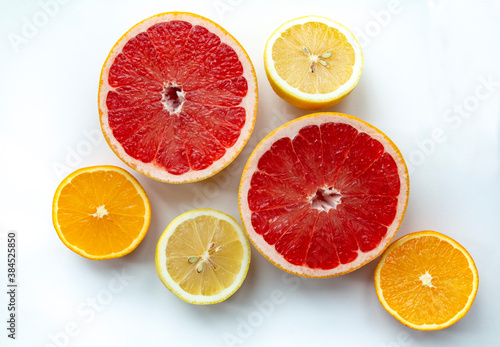 citrus on a white background