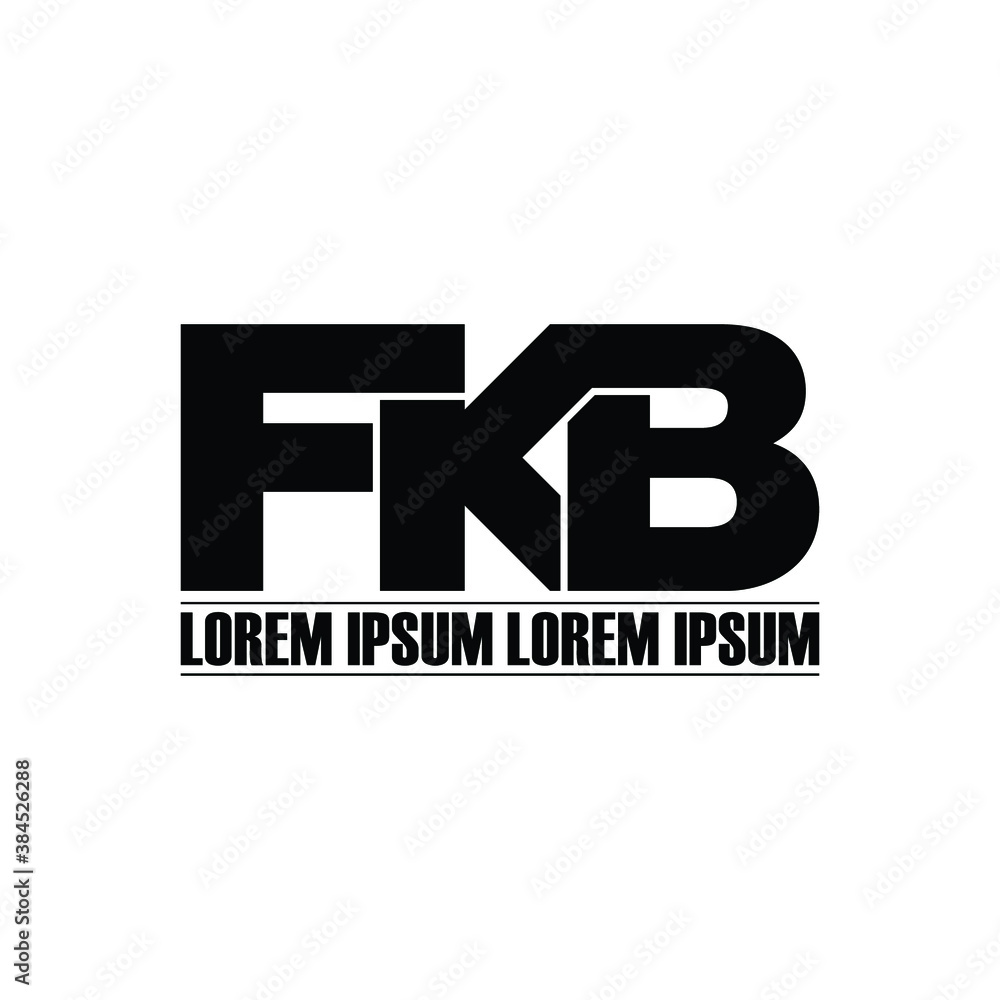 FKB letter monogram logo design vector FKB letter monogram logo design vector
