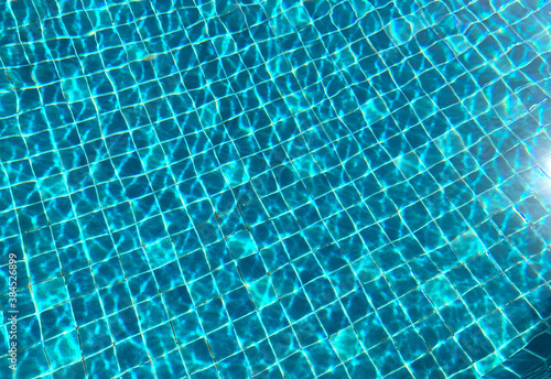 water at the swimming pool