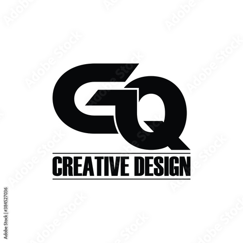 Letter GQ simple logo design vector