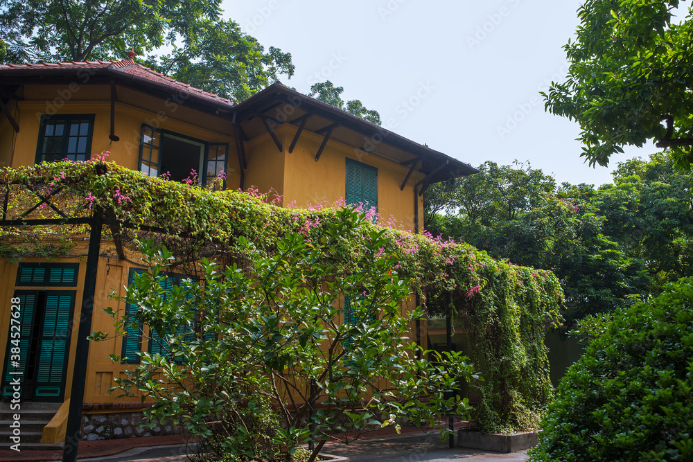 The house in the grounds of the Presidential Palace, where Ho Chi Minh lived and worked from 1954 to 1958, Hanoi, Vietnam
