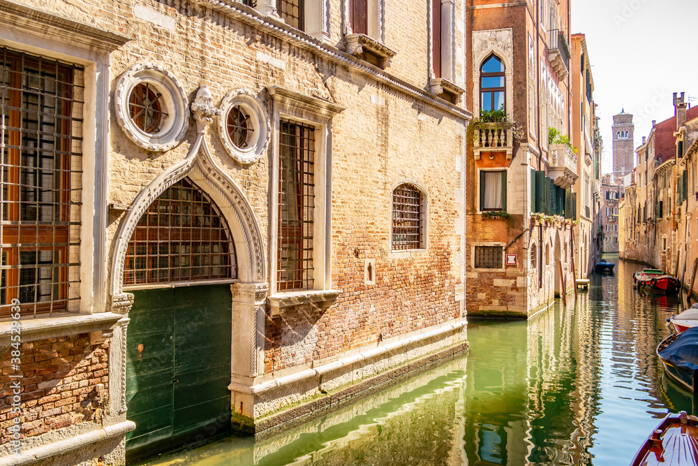 Picturesque view between the canals of Venice, Veneto - Italy
