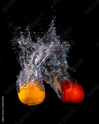 Orange And Tomato Splash