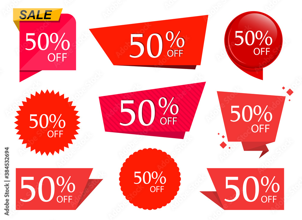 Special sale discount sticker vector design illustration isolated on white background