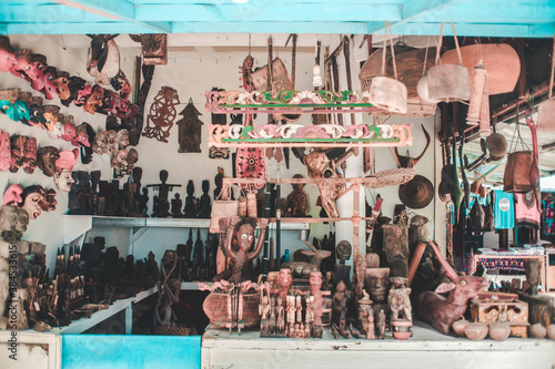 handicraft shop that sells various kinds of ethnic souvenirs that are sold in the Senggig art market area, Lombok

 photo