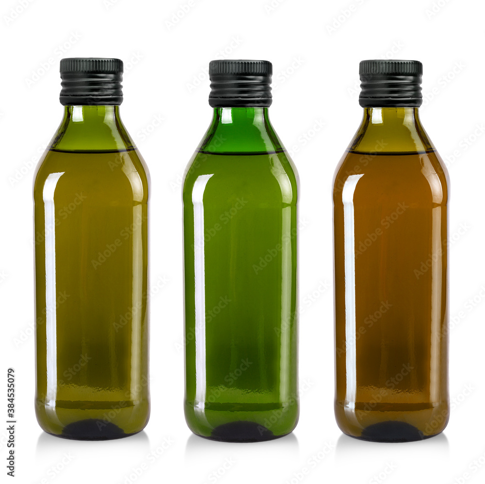 set of bottle of olive oil isolated on a white background. File contains clipping path set of bottle of olive oil isolated on a white background. File contains clipping path