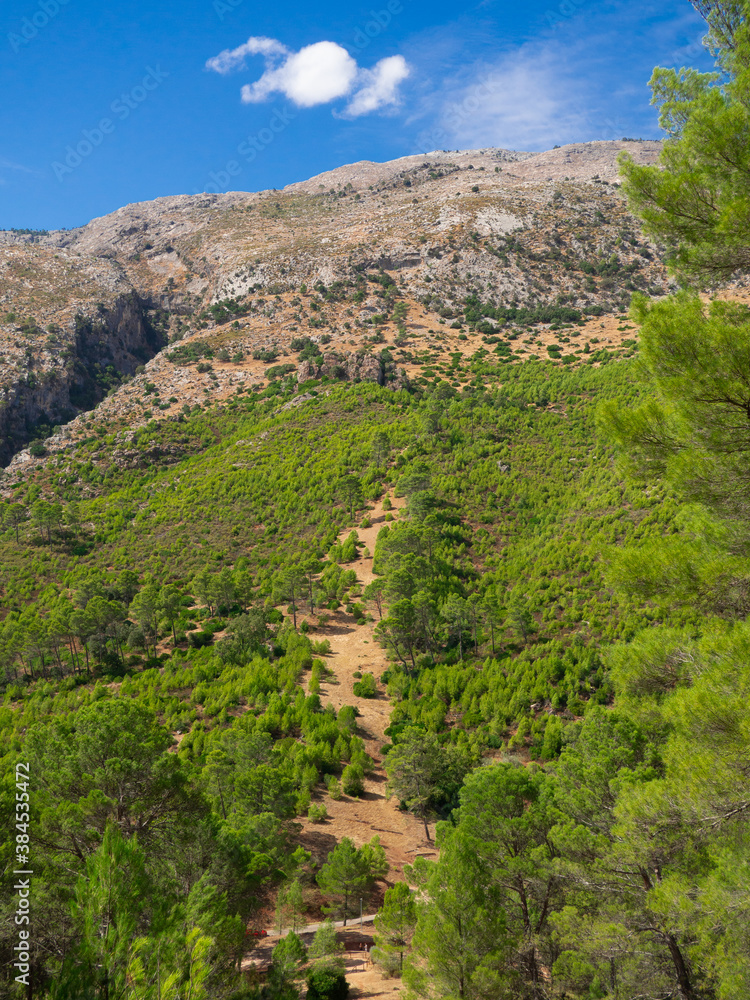 View from the viewpoint of the garita of the Collado del Almendral of the Cinegetico Park in the Cazorla Natural Park