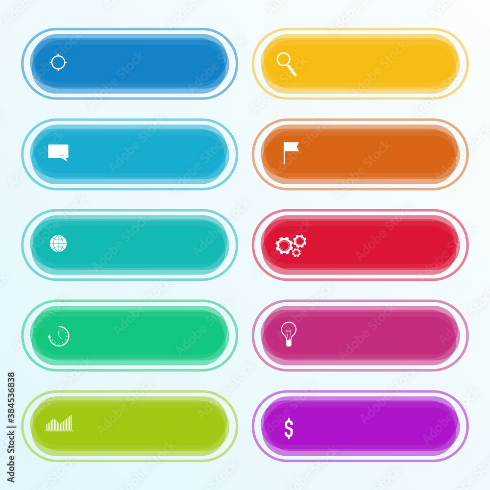 Colorful Infographic With Icons, Symbols and Text Box Vector Colorful Infographic With Icons, Symbols and Text Box Vector