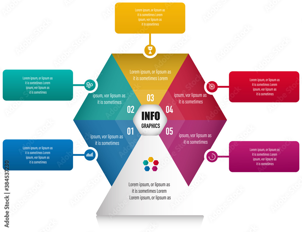Infographics design vector and business icons with 5 options in a wheels diagram Infographics design vector and business icons with 5 options in a wheels diagram
