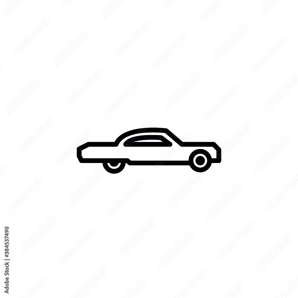 low rider car icon. line style icon vector illustration. vehicle icon stock