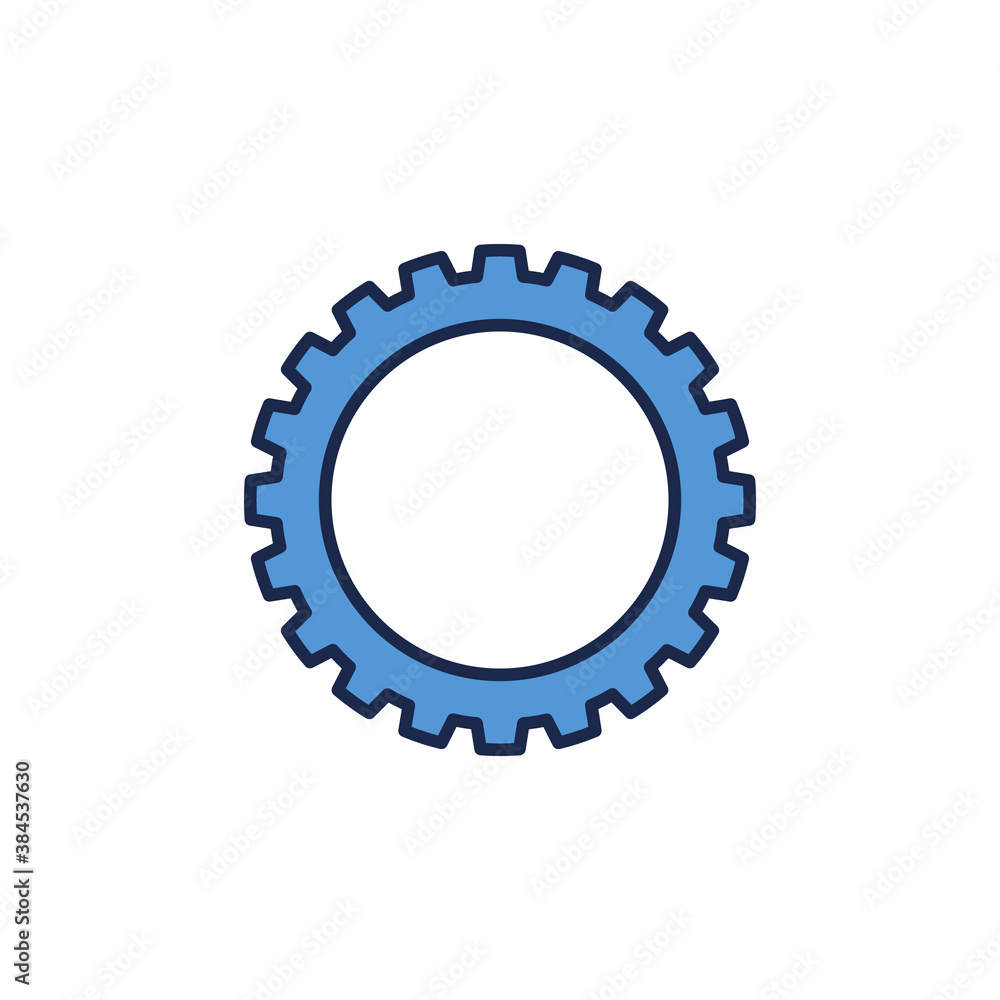 Cog Wheel vector concept blue icon or design element Cog Wheel vector concept blue icon or design element