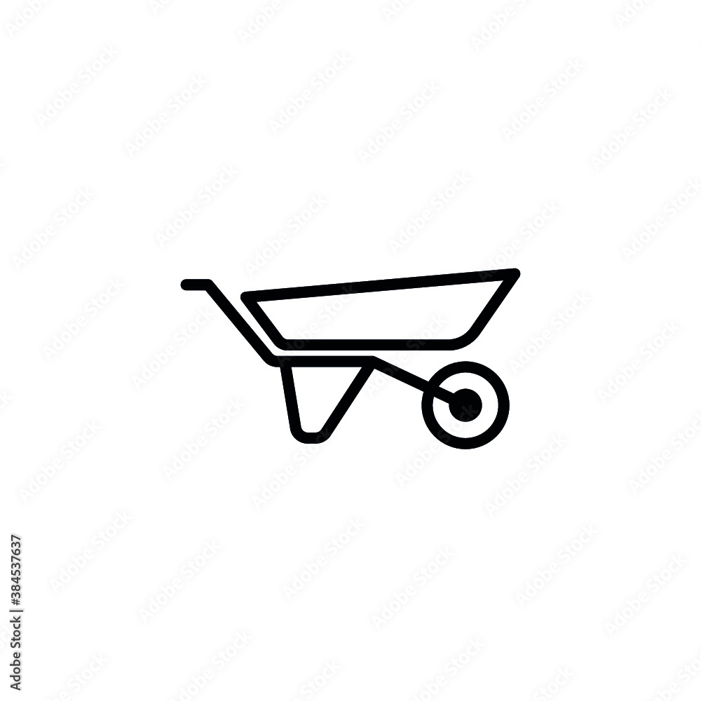 barrow icon in line style icon stock of transportation vehicles. coloring picture for children game. barrow icon in line style icon stock of transportation vehicles. coloring picture for children game.