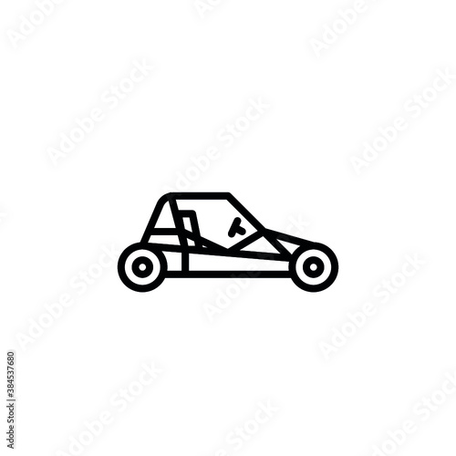 buggy car icon in line style icon stock of transportation vehicles. coloring picture for children game.
