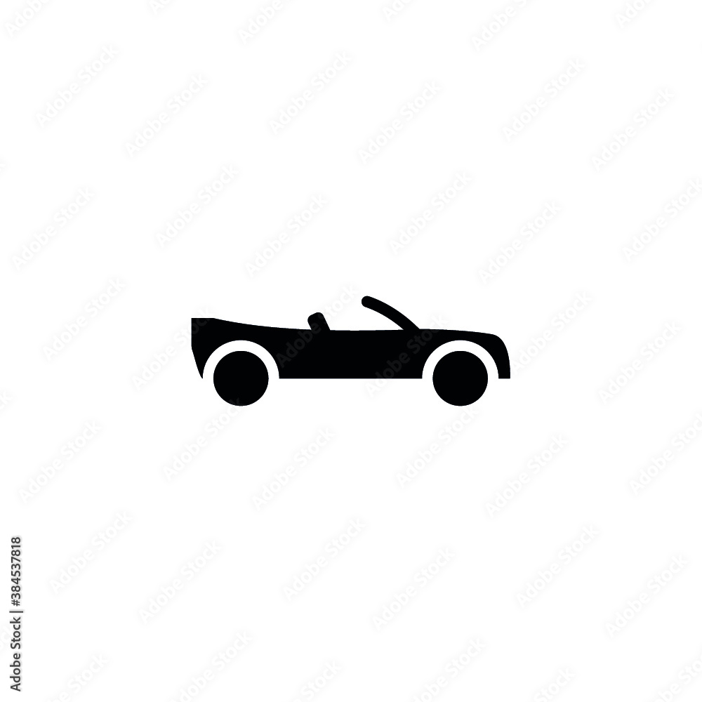 convertibles car icon solid. vehicle and transportation icon stock. vector illustration
