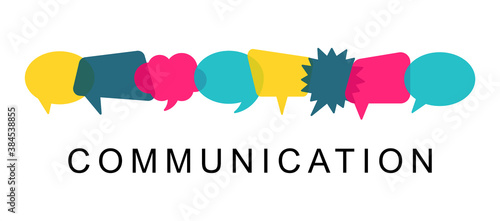 Communication concept. Colorful speech bubbles. photo